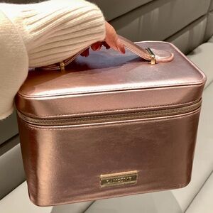 Lancome 2025 Beauty Box Bag/Train Case Rose Gold LE NEW